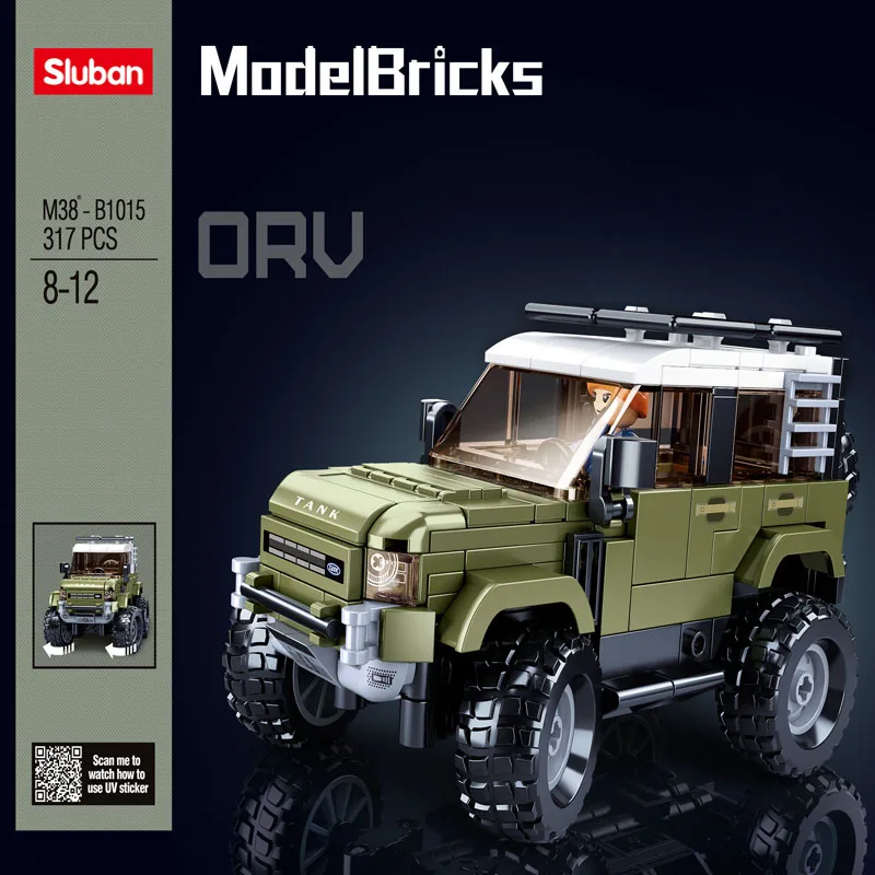 Sluban Building Block Toys Morden Military B1015 New ORV Off-Road Vehicle 317PCS - £30.55 GBP