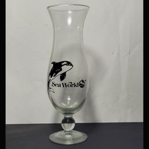 Sea World Hurricane Glass 10&quot; tall Cocktail Collectible  - £5.33 GBP