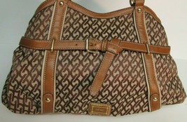 NINE WEST Brown Hobo Leather straps Shoulder Bag Handbag Satchel Purse - £27.97 GBP