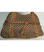 NINE WEST Brown Hobo Leather straps Shoulder Bag Handbag Satchel Purse - £27.46 GBP