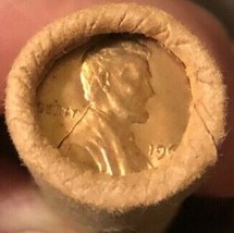 1960 - P Uncirculated Lincoln Cent Roll - Large Date - £8.72 GBP