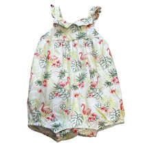 Janie and Jack 6-12 months Jumper Flamingo Tropical Print Bubble Suit Ro... - £16.56 GBP