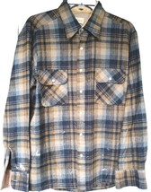 Vintage 80&#39;s Men&#39;s 100% Acrylic Wool Flannel Shirt SZ M Back Packer - £11.11 GBP