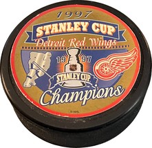 1997 Stanley Cup Champions Detroit Red Wings Puck  - $5.95