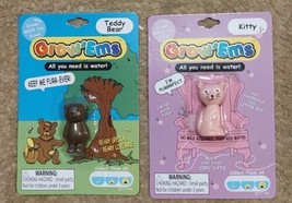 2 GROW &#39;EMS - Teddy Bear &amp; Kitty Cat - Grows 600% in Water - New Sealed Packages - £11.40 GBP