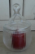 Nice Covered Pressed Glass Candle Holder, VERY GOOD CONDITION - $147.44 MXN