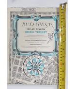 Vintage Touristic Artistic Illustrated Budapest (Hungary) City Map 1968 - £42.43 GBP