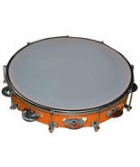 Tambourine With Head Aluminium Hand Percussion Musical Instrument 12 INC... - £27.12 GBP