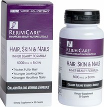 Rejuvicare Hair, Skin &amp; Nails Beauty Formula with Biotin, Collagen Building V... - £11.50 GBP