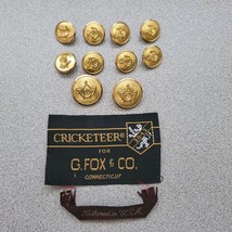 Cricketeer Gold-tone Blazer Buttons, Set of Ten - £15.47 GBP