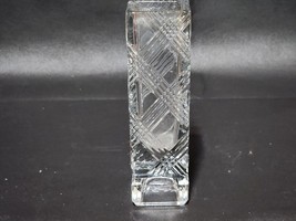 Vintage FOSTORIA Etched Crystal 6&quot; Square Bud Vase - Made For Avon - 1980 - $9.69