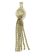 Etched Rope Pendant REAL SOLID 14 k Yellow Gold 2.0 g - $230.30