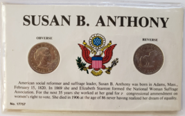 Susan B Anthony 1979 One Dollar Obverse-Reverse Coin Set of 2, New old stock - £8.58 GBP