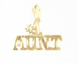 #1 aunt Unisex Charm 14kt Yellow Gold 345854 - £31.16 GBP