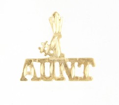 #1 aunt Unisex Charm 14kt Yellow Gold 345854 - £31.17 GBP