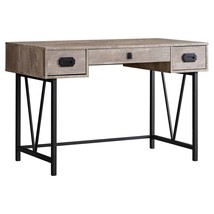 24" Taupe and Black Computer Desk With Three Drawers - $10,234.06 MXN