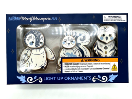 Disney Parks Merry Menagerie Wooden Light Up Ornaments Set Of 3 Animal K... - £46.83 GBP