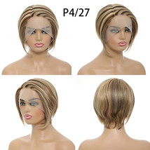 T Part Bob Lace Wig Human Hair with Natural Hairline for Black Women, #P4/27 - £36.79 GBP