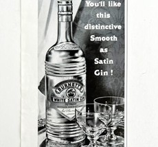 Burnett&#39;s White Satin Gin 1954 Advertisement UK Import Distillery DWII9 - £19.74 GBP