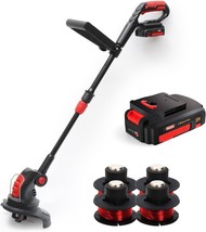 Mzk 20V Cordless Electric 12 Inch Weed Eater, 2.0Ah Battery And Charger, 8000 - $72.92