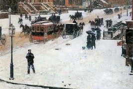 Fifth Avenue in Winter by Frederick Childe Hassam - Art Print - £17.57 GBP+