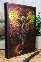 Dragon&#39;s Lair Fantasy Flame Blade Dragon Embossed Journal Diary Blank No... - $19.99