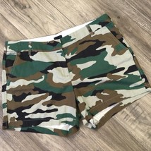 NEW J. Crew  Women&#39;s Size 14 - 4.5&quot; Camo Camouflage Cotton Chino Shorts Pockets - £18.53 GBP