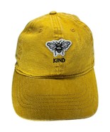 Autumn Gold Embroidered Bee Kind Washed Cotton Twill Strapback Baseball Hat - $233.69 MXN