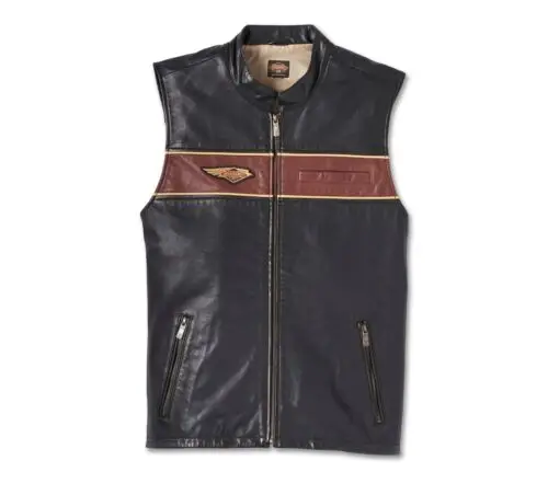 The Harley-Davidson Men's 120TH Anniversary Motorcycle Leather Vest
