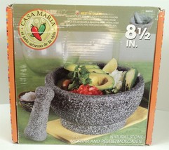 Casa Maria Large Natural Stone Mortar and Pestle - 8.5&quot; - Best In Class - NEW! - £69.37 GBP