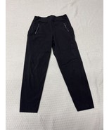 Athleta Black Stretch Joggers Zippered Front Pockets Size 8 - $20.32