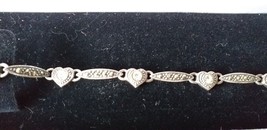 Vintage 1990 Sterling Silver 925 Marcasite and Zircon Bracelet 7 inch long. - £75.85 GBP