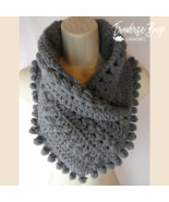 Crochet neck warmer scarf women&#39;s gift present lots of texture - £25.28 GBP