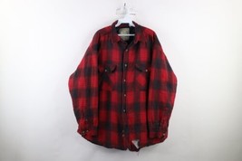 Vintage 90s Streetwear Mens XL Thrashed Quilted Flannel Shirt Jacket Jac... - $44.50