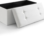 Foldable Seat Footrest Shoe Bench End Of Bed Storage With Flipping Lid, 75L - $51.98