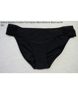 Jessica Simpson Crochet Trim Hipster Bikini Bottoms Black size M-$62 - £13.78 GBP