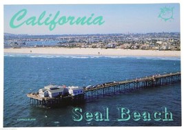 New Vtg Seal Beach California Post Card Pier Tourist Vacation Memento Oc Travel - £0.77 GBP