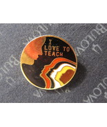 vintage enamel Lapel Pin: 1974 I Love To Teach - Multi-Cultural - rare - £15.64 GBP