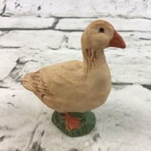 Hand Painted Duck Figure Collectible Farm Animal Resin Figurine Signed M... - $4.94