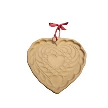 Vintage Brown Bag Heart Shaped Stone Cookie Art Mold 1988 Hill Design 5.5&quot;x5.5&quot; - £7.47 GBP