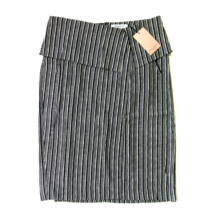 NWT MM. Lafleur Montgomery in Navy Ivory Thick Stripe Pencil Skirt 6 - £49.00 GBP