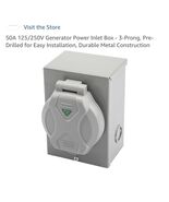 RecPro RV 50 Amp Generator Power Inlet Box for 3 Prong Generator Cord | ... - $1,093.80 MXN