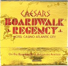 Caesar&#39;s Boardwalk Regency, Atlantic City, NJ, Match Book Matches Matchbook - $11.99
