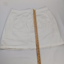 Croft & Barrow RN#73277 Women's White Cotton Mini Stretch Denim Skort Size 12 image 8