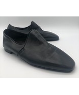 Aquatalia Revy Dress Suede Flats Black Leather Slip On Shoes Italy Women... - €42,05 EUR
