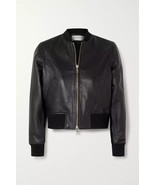 Women Soft Black Leather Jacket Bomber Style Genuine Lambskin Motorcycle... - $2,344.69 MXN+