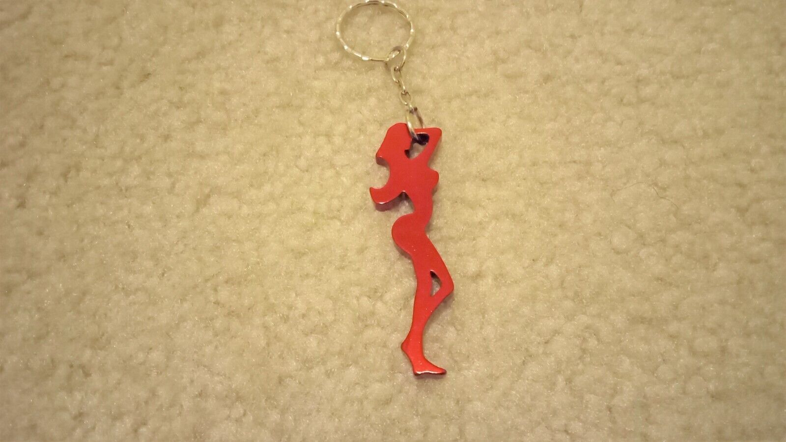 Red Anodized Sexy Lady Keychain Bottle Opener 5