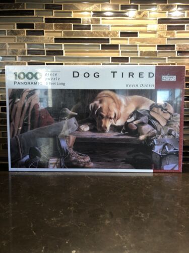 Vintage Sealed Spilsbury Puzzle Co. Dog Tired Kevin Daniel 1000 Pc Panoramic - $39.59