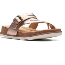 Clarks Brynn Madi Sandal in Leather Rose Gold Size 6.5W NWT - £31.58 GBP