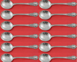 American Victorian by Lunt Sterling Silver Cream Soup Spoon Set 12 piece... - $711.81